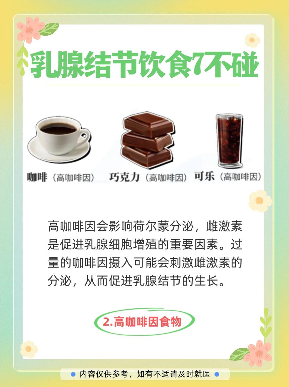 乳腺結(jié)節(jié)3類飲食禁忌